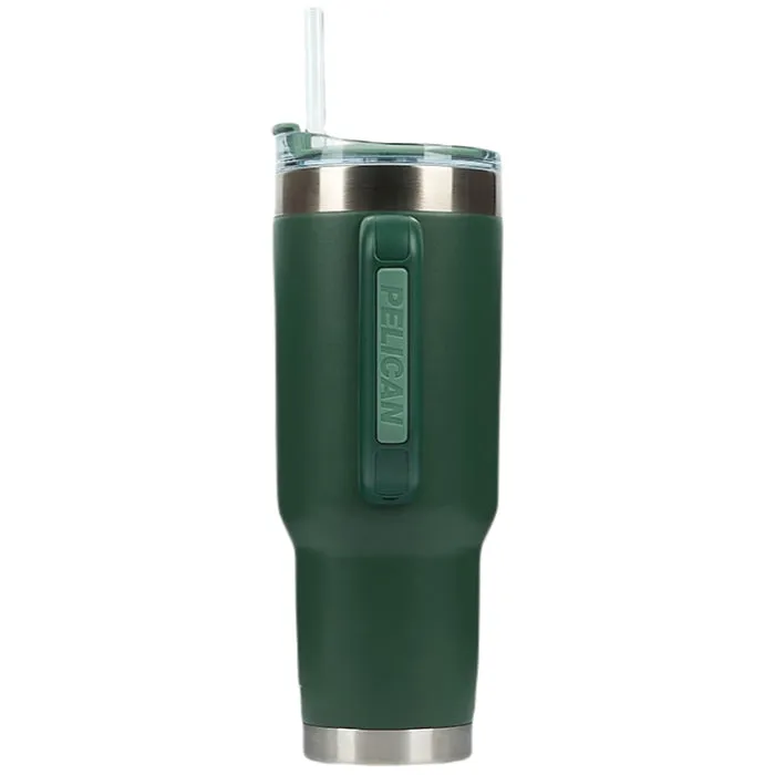 Pelican Green Porter 40 oz. Reusable Stainless Steel Travel Mug