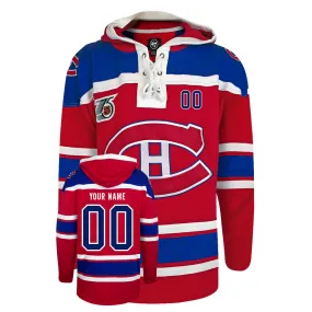 Personalized Montreal Canadiens Retro Superior Lace-Up Sweatshirt