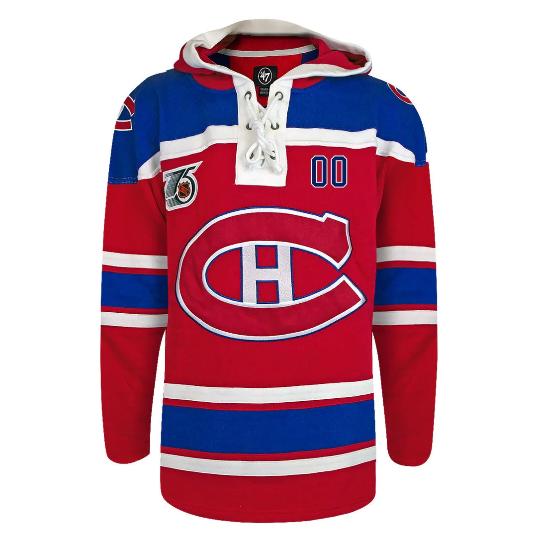 Personalized Montreal Canadiens Retro Superior Lace-Up Sweatshirt