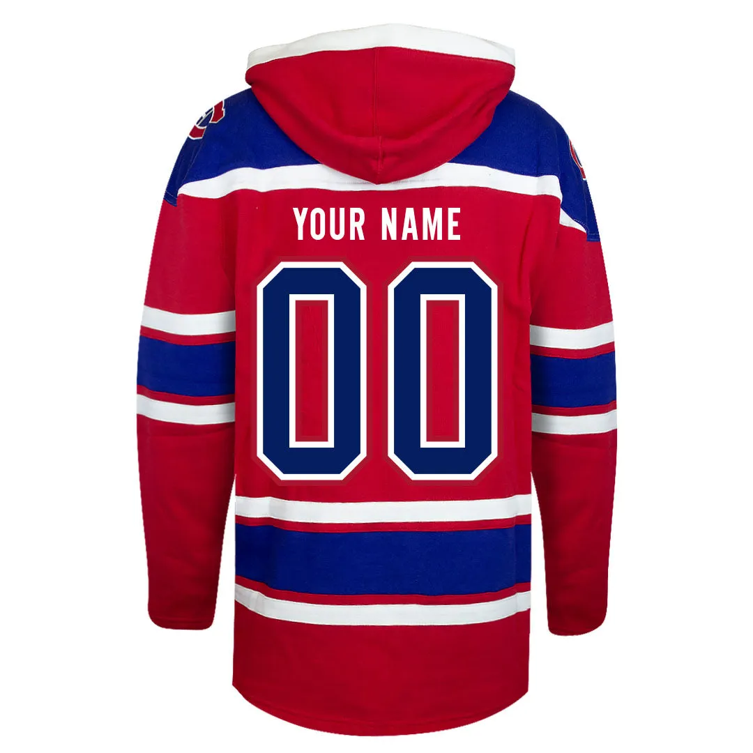 Personalized Montreal Canadiens Retro Superior Lace-Up Sweatshirt