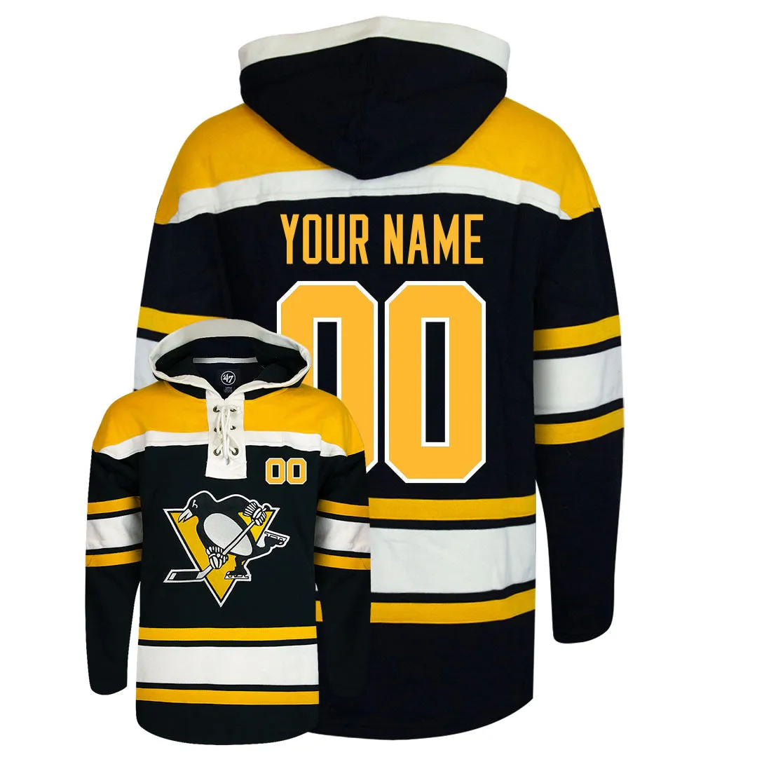 Personalized Pittsburgh Penguins Fleece Lace-Up Sweatshirt