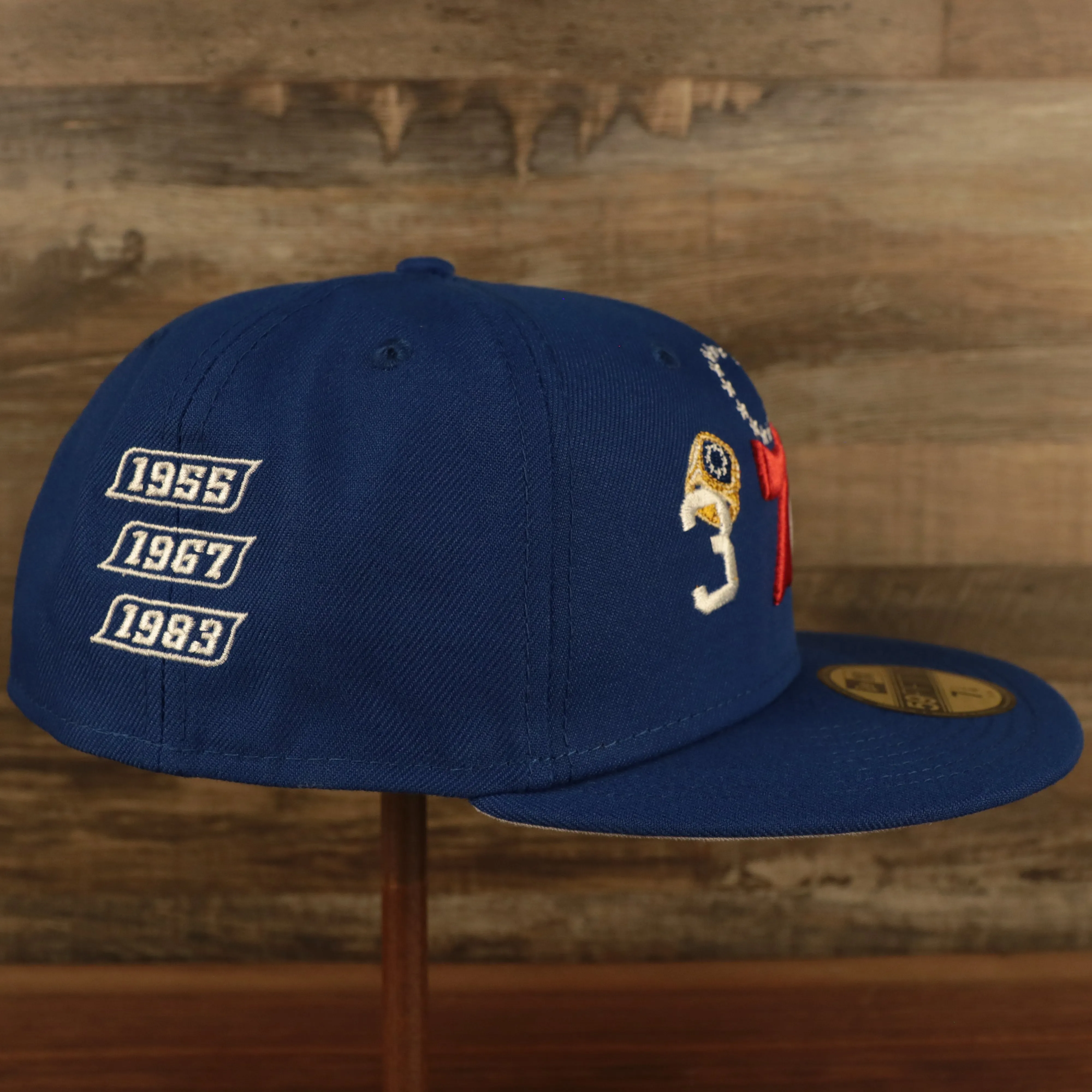 Philadelphia 76ers Champions Rings Gray Bottom Fitted Cap