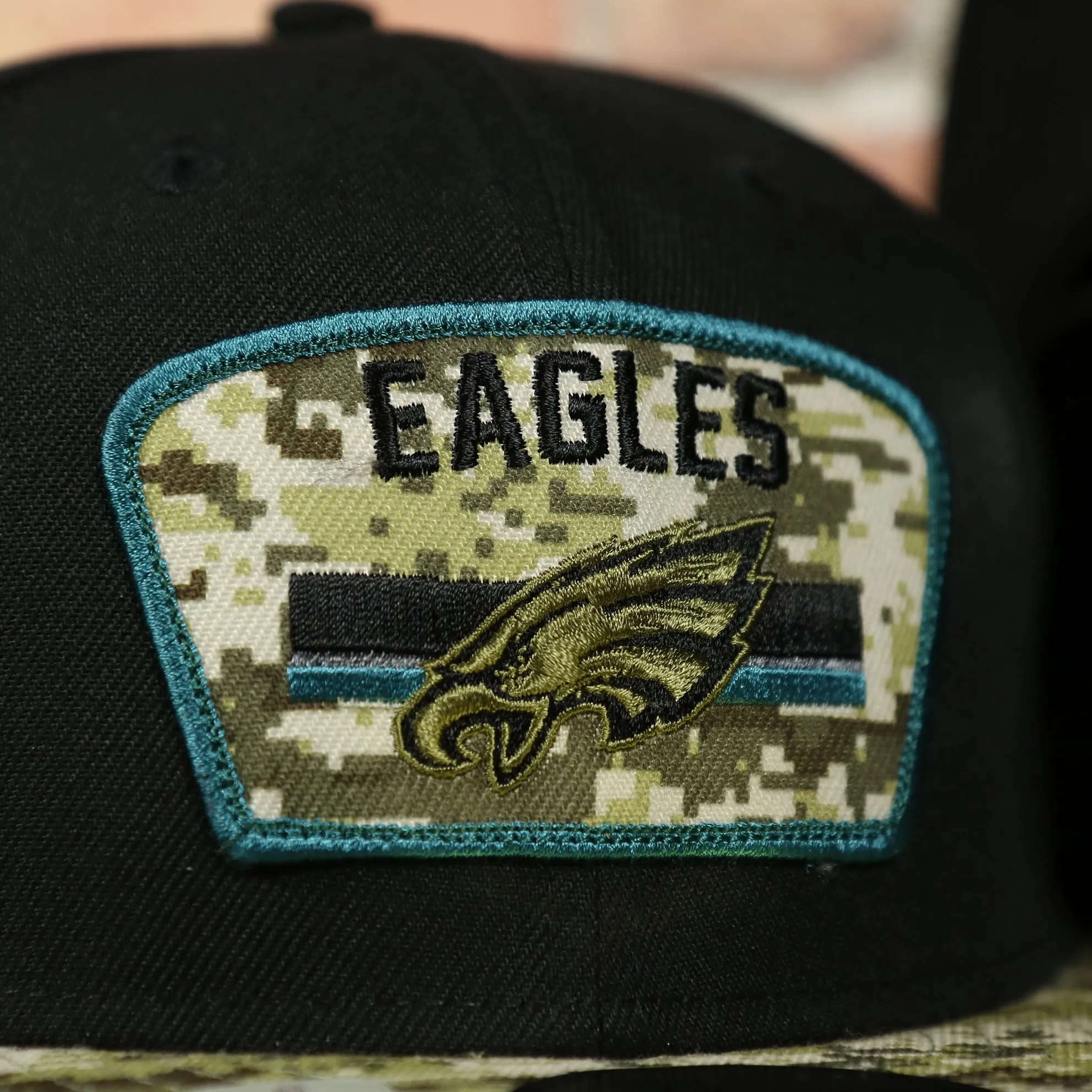 2021 Philadelphia Eagles Salute To Service On Field Sideline 59Fifty Fitted Cap