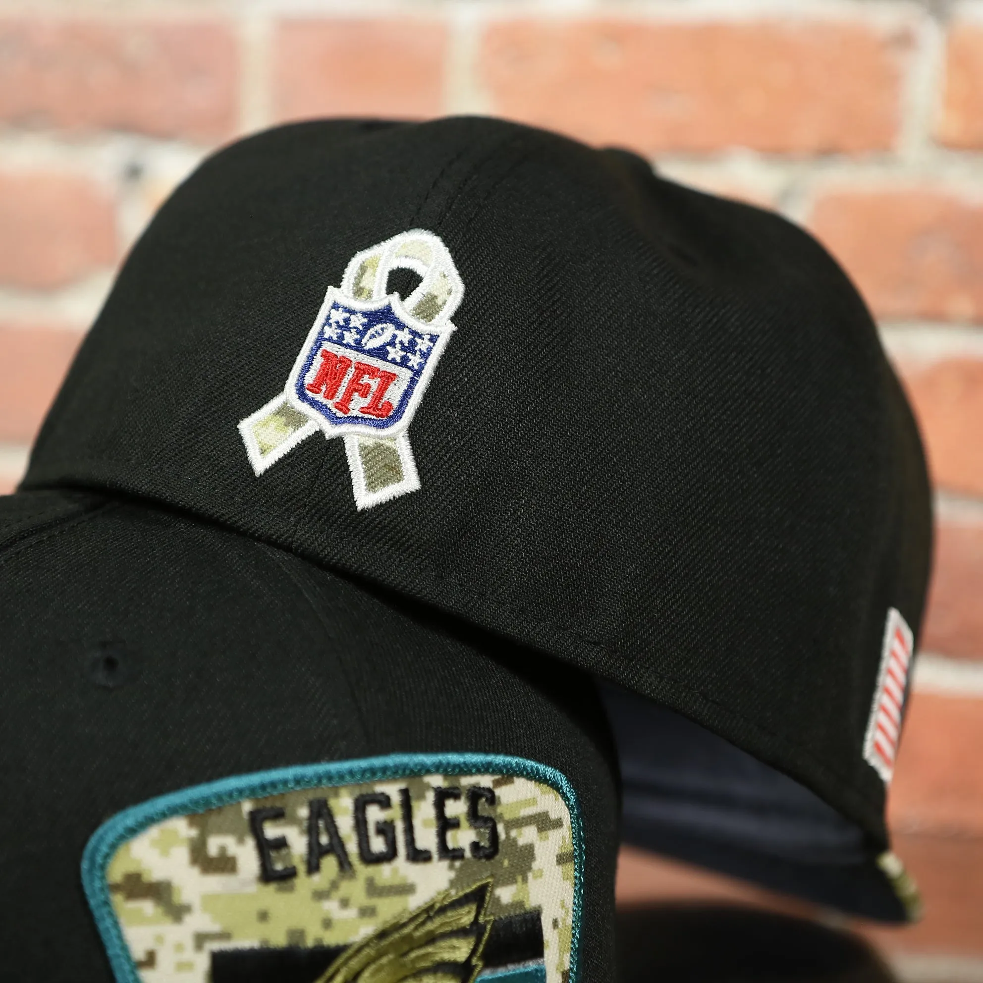 2021 Philadelphia Eagles Salute To Service On Field Sideline 59Fifty Fitted Cap