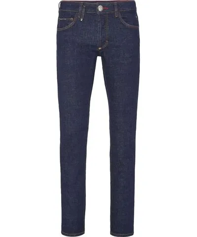 Philipp Plein Iconic Plein Super Straight Cut Denim Trousers