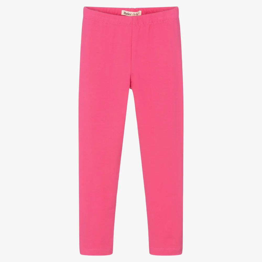 Pink Cotton Leggings for Girls