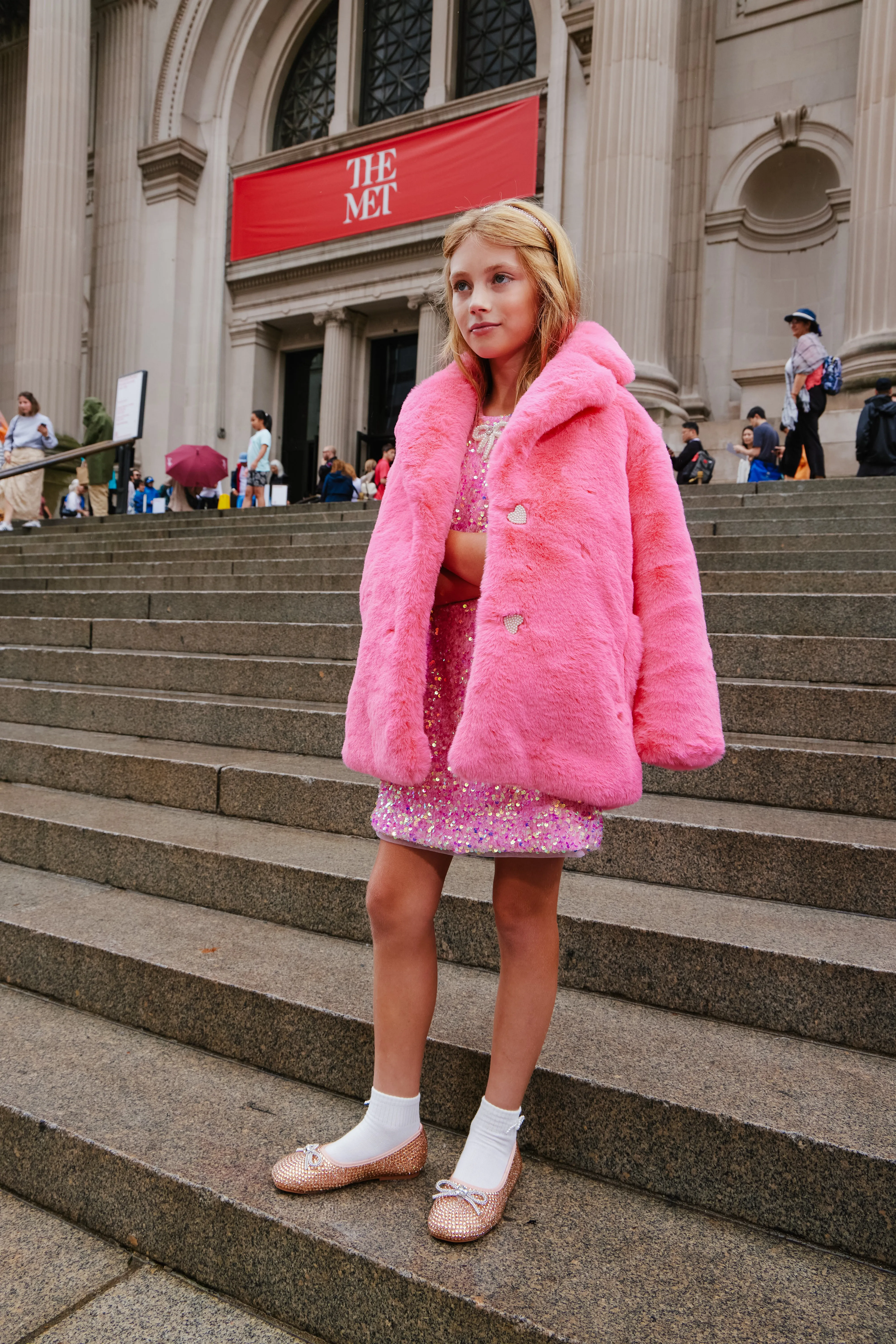 Pink Faux Fur Jacket