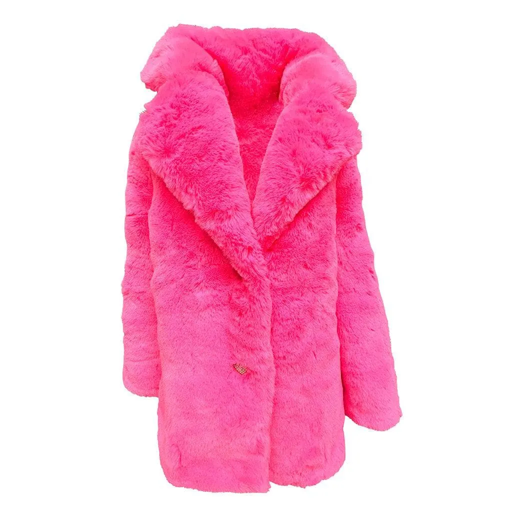 Pink Faux Fur Jacket