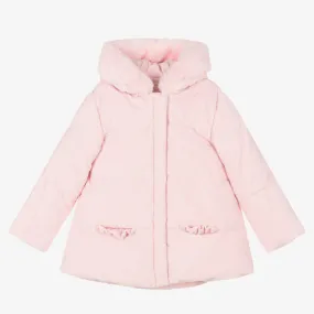 Pink Girls Hooded Puffer Coat