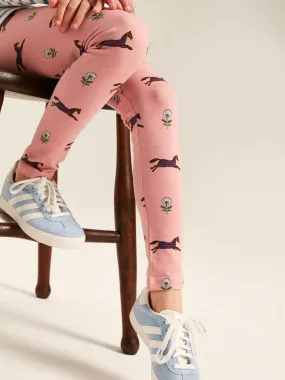 Pink Horse Pattern Leggings