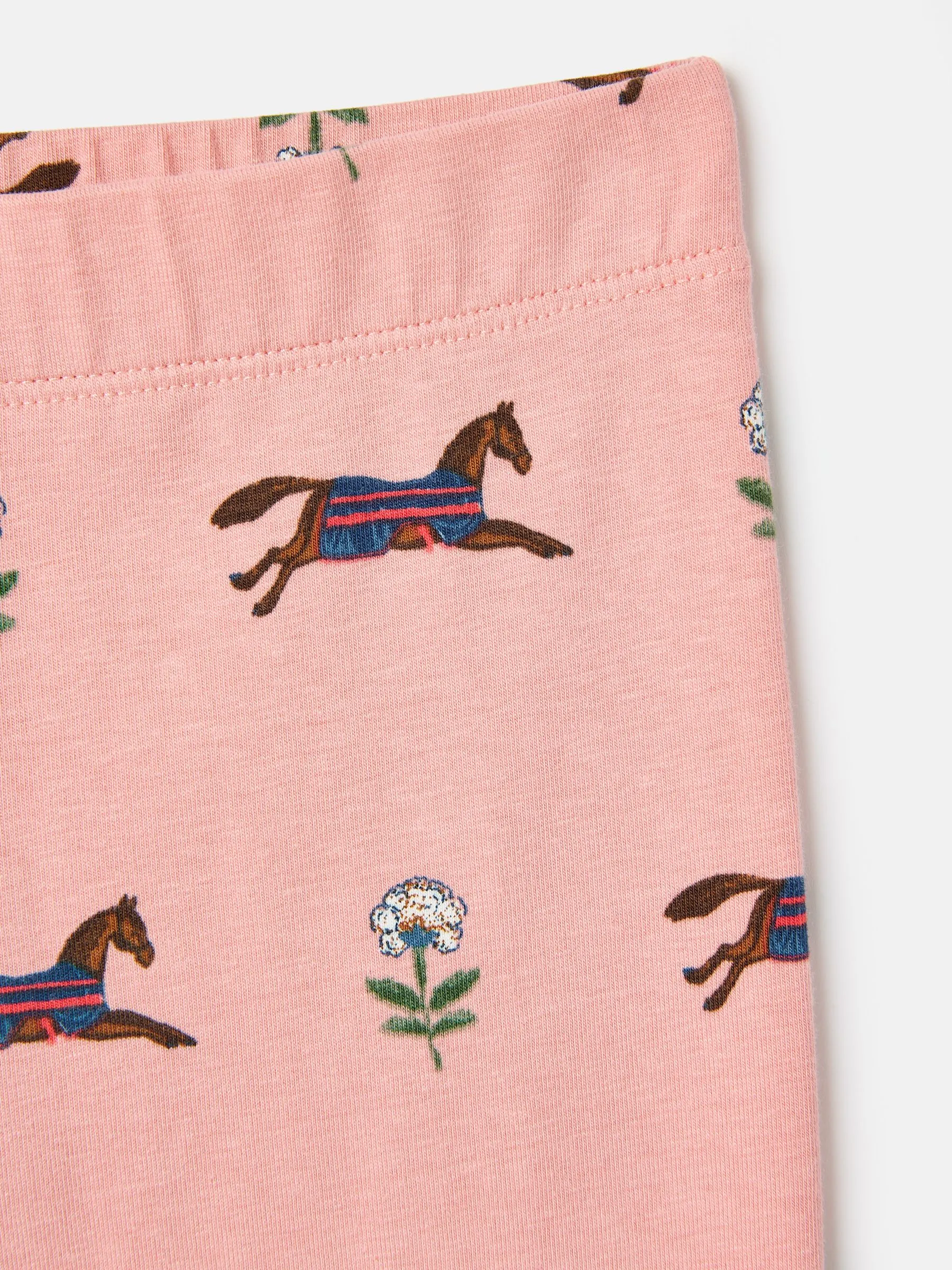 Pink Horse Pattern Leggings