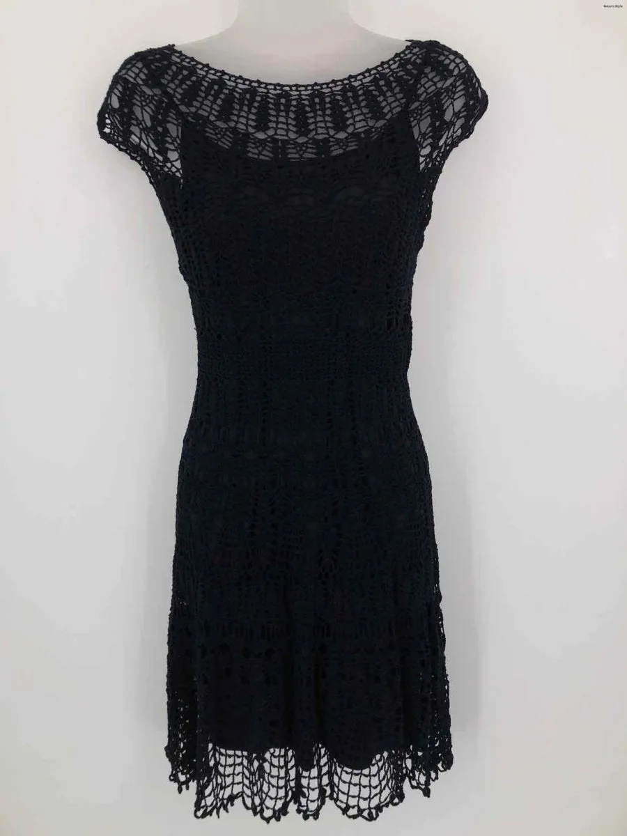 POLO RALPH LAUREN Navy Crochet Dress Size X-SMALL