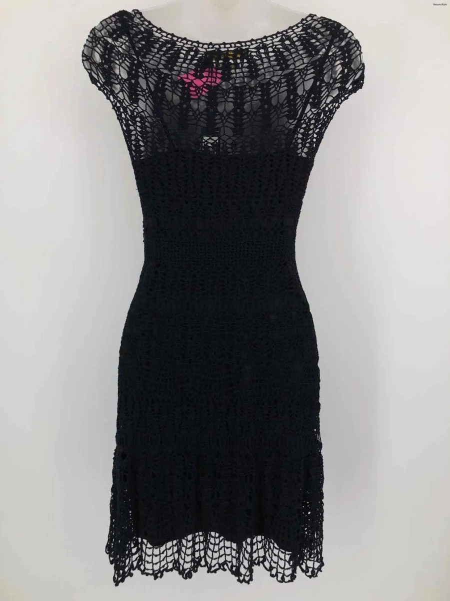 POLO RALPH LAUREN Navy Crochet Dress Size X-SMALL