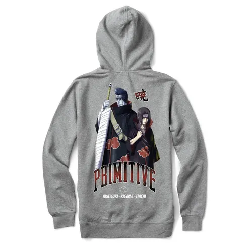 Primitive Skateboards Naruto Akatsuki Hoodie Heather Grey