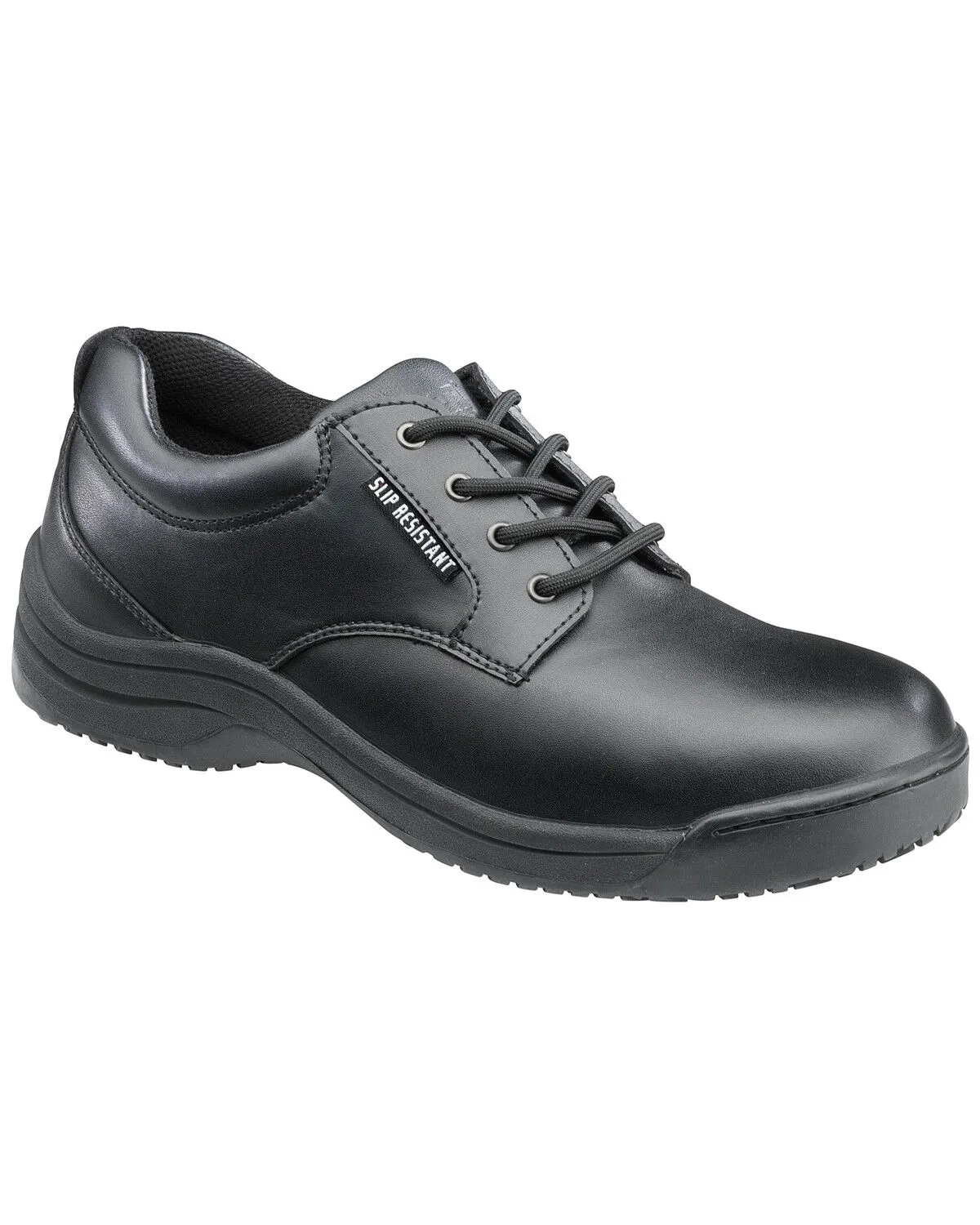 SkidBuster Women's Black Slip-Resisting Oxford Work Shoes - Round Toe