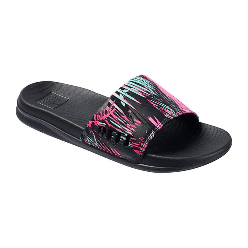 Reef Womens One Slide Sandals - Palm Fronds