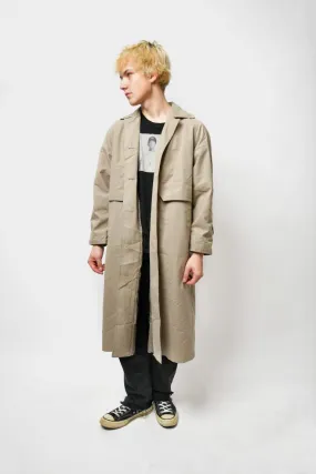 Beige Men's Retro Mac Coat