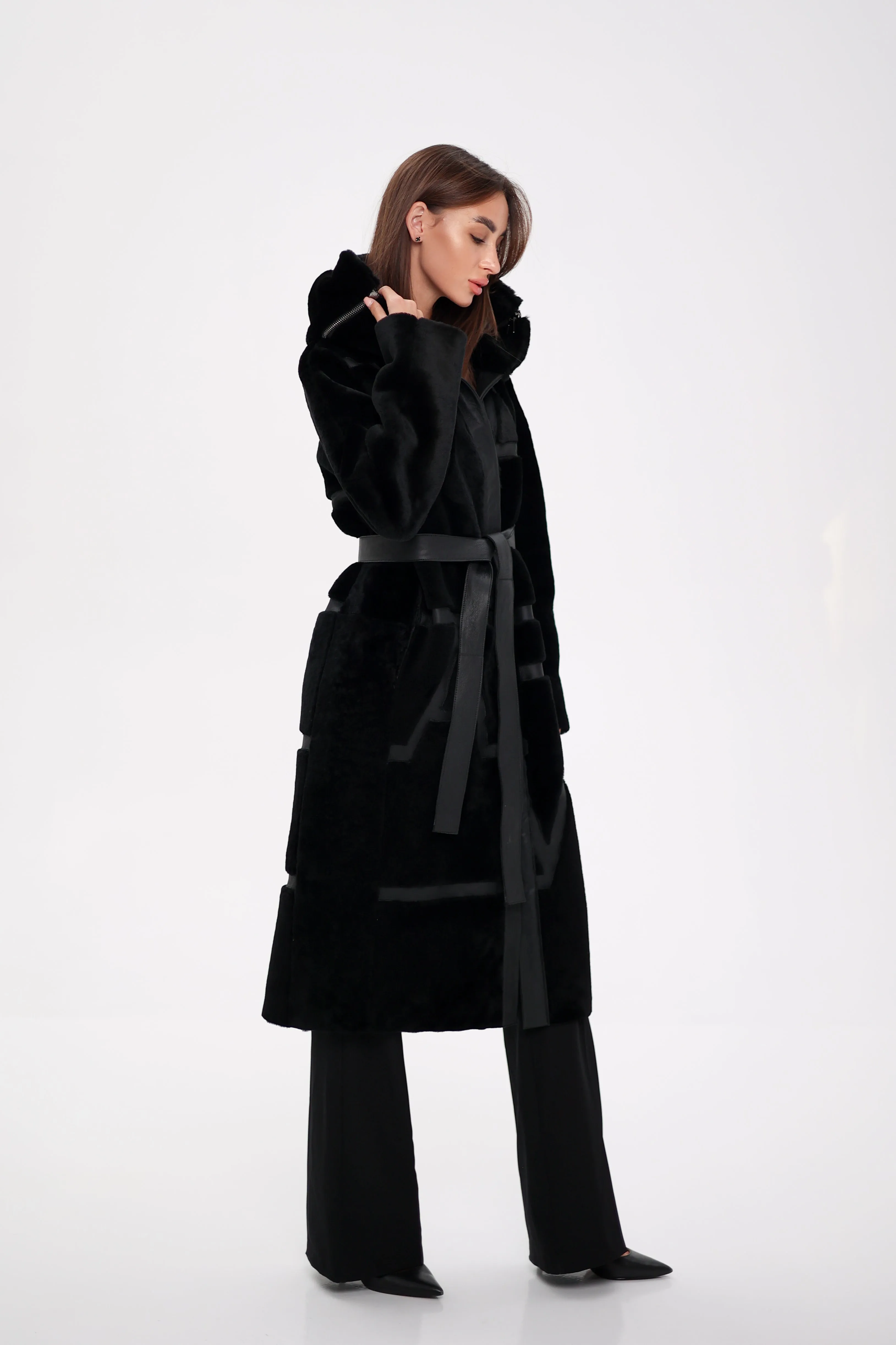 Reversible Genuine Shearling Lamb Leather Coat