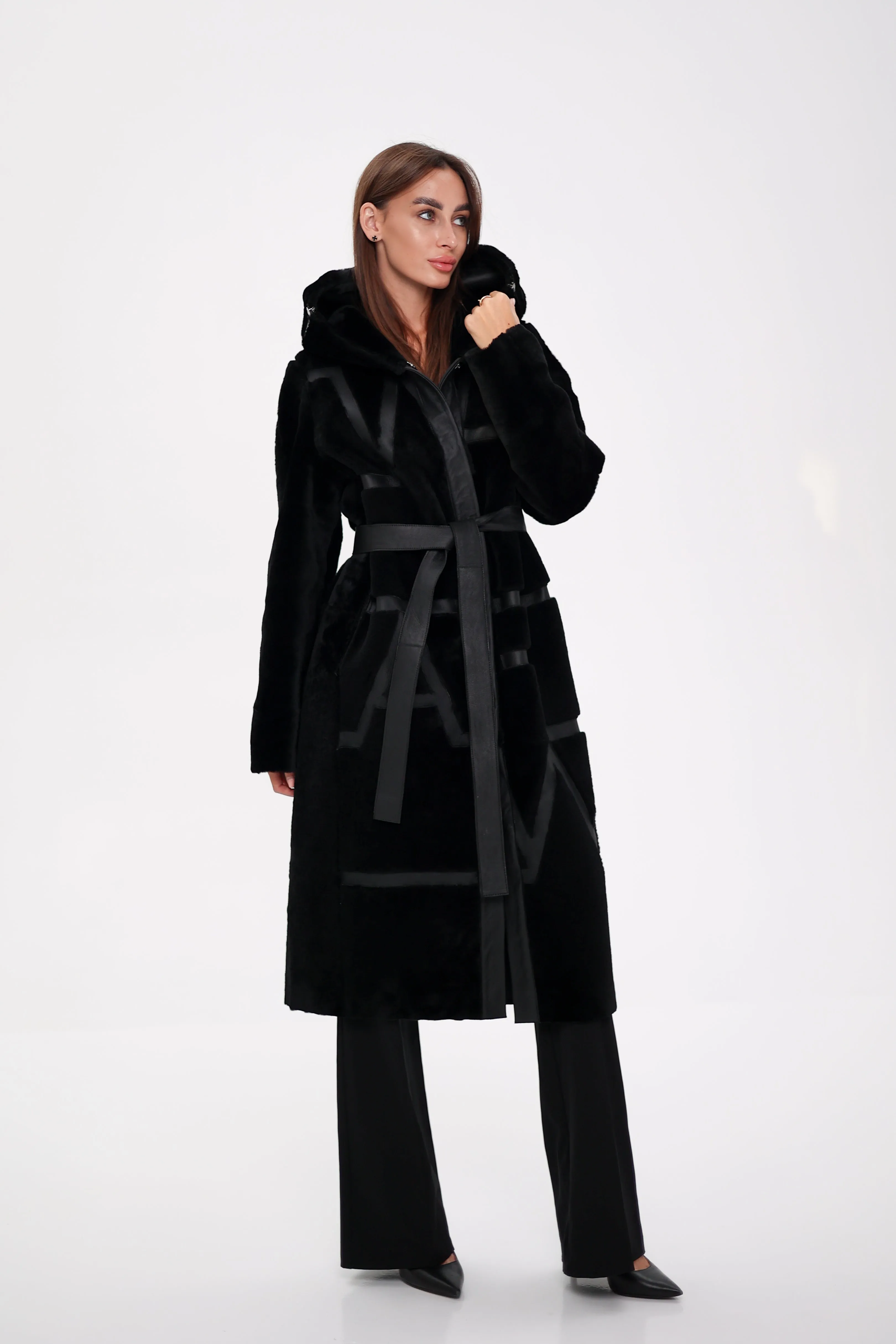 Reversible Genuine Shearling Lamb Leather Coat