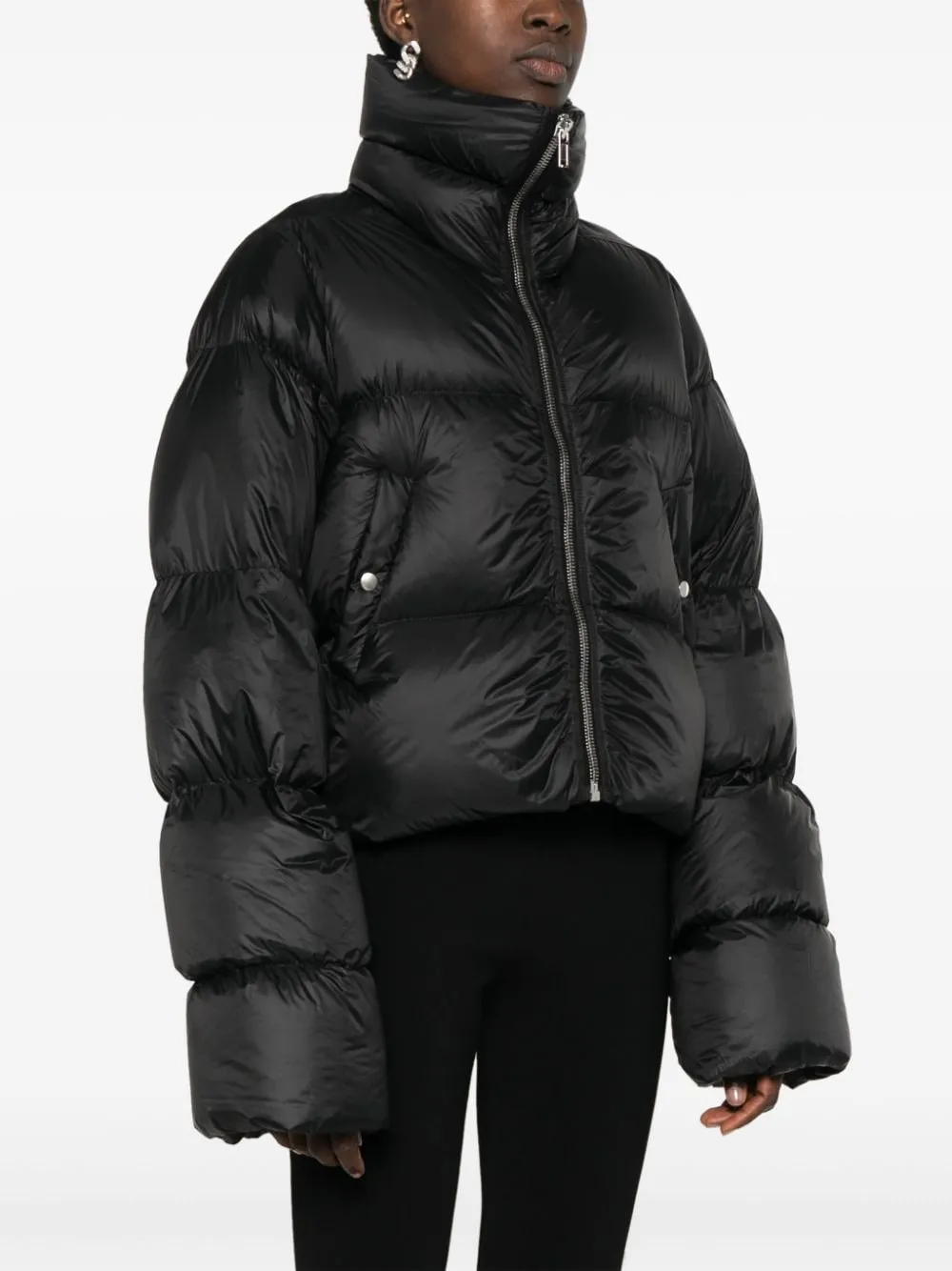 RICK OWENS Puffer Jacket with Turtle Neck