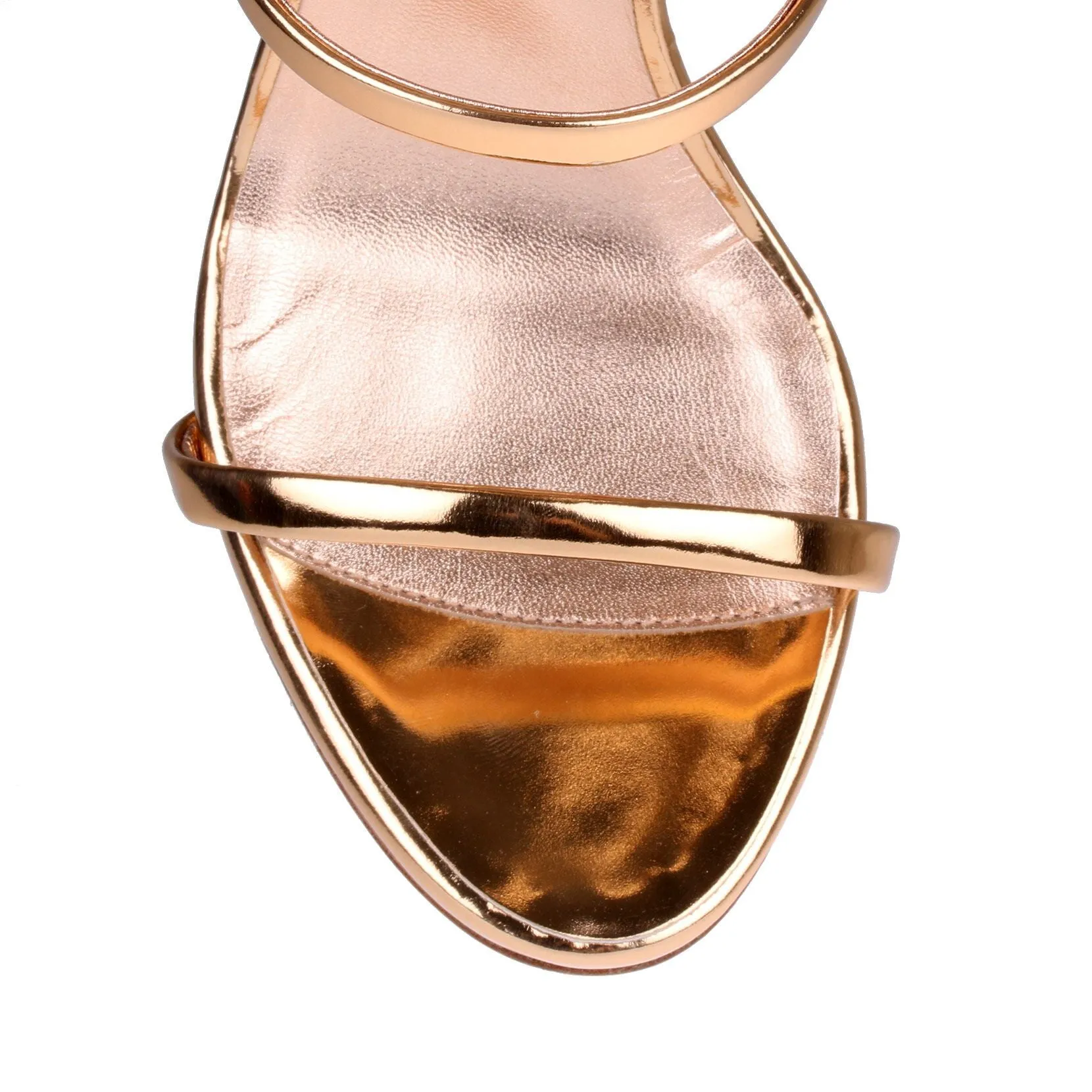 Rose Gold Metallic Harmony Sandals by Giuseppe Zanotti