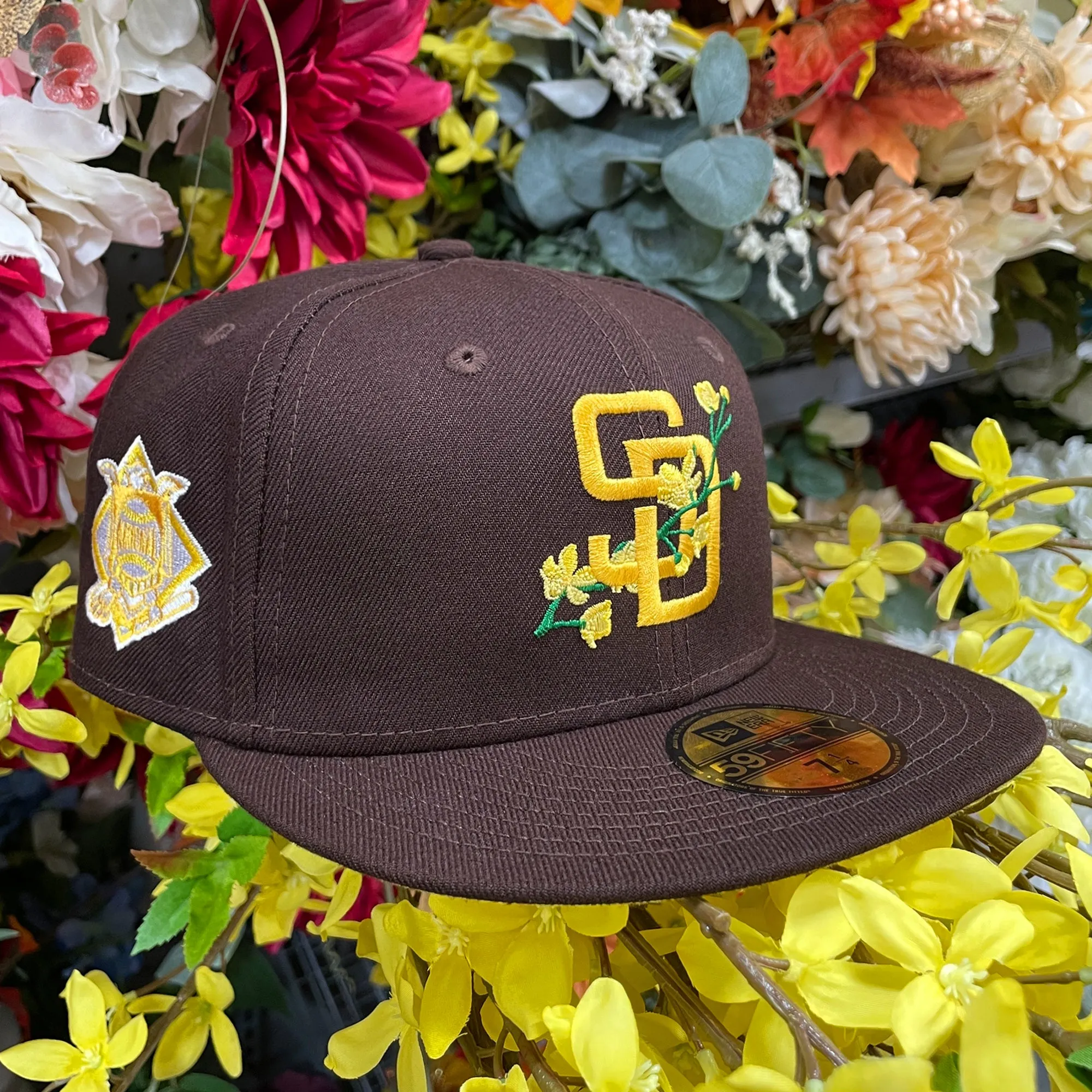 San Diego Padres Bloom Walnut Floral Fitted Cap