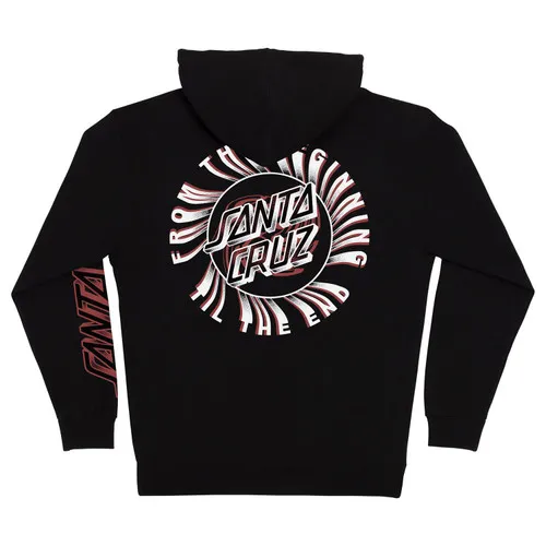 Santa Cruz Skateboards Black Zip Hoody with Dot Logo - Buy Now