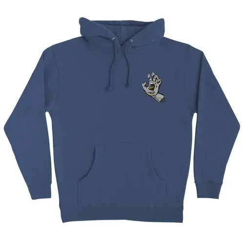 Santa Cruz Skateboards Hoody Screaming Hand Pullover Storm Blue Grey Gold
