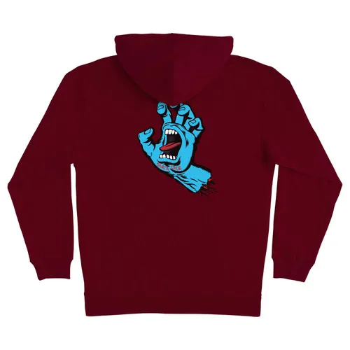 Santa Cruz Skateboards Screaming Hand Hoody Pullover - Maroon