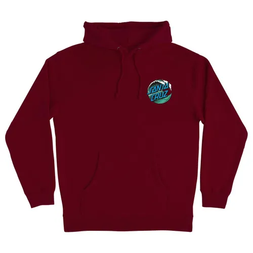 Santa Cruz Skateboards Wave Dot Pullover Maroon Hoodie