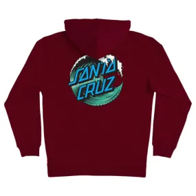 Santa Cruz Skateboards Wave Dot Pullover Maroon Hoodie