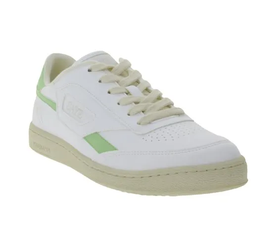 SAYE Modelo 89 Women's Sneakers Vegan Low-Top Shoes with Logo Details M89-06-Vgreen White/Light Green