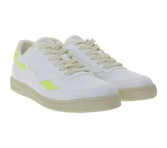 SAYE Modelo 89 Women's Sneakers Vegan Low-Top Shoes with Logo Details M89-06 White/Yellow