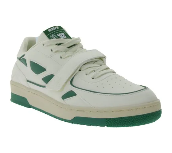 SAYE Modelo 92 Sneakers Vegan Low-Top Shoes with Logo Details M92-01 White/Green