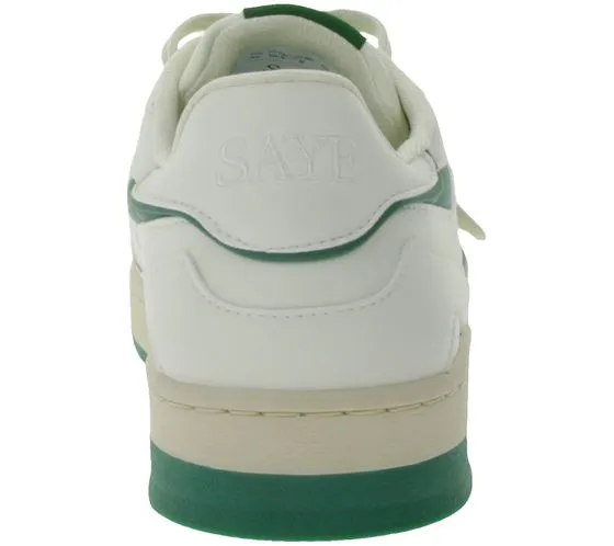 SAYE Modelo 92 Sneakers Vegan Low-Top Shoes with Logo Details M92-01 White/Green