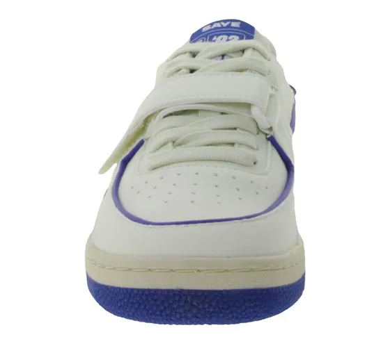 SAYE Modelo 92 Women's Sneakers Vegan Low-Top Shoes with Logo Details M92-01 White/Blue