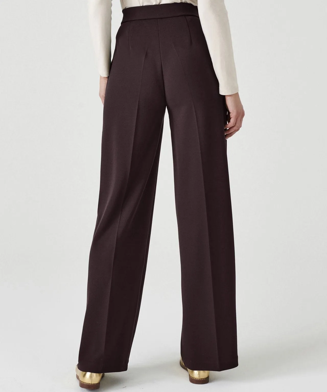 Wide-Leg Comfort Fit Trousers with Secret Stretch Technology