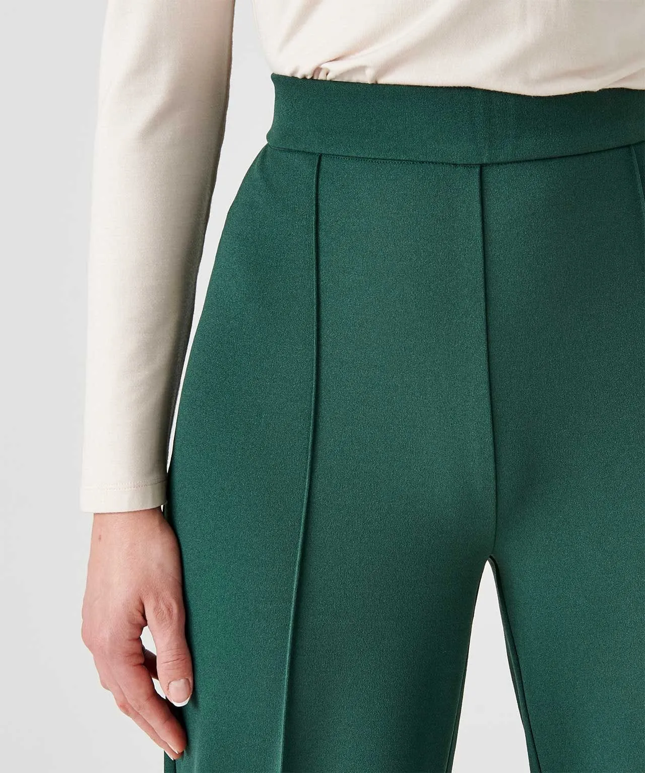 Wide-Leg Comfort Fit Trousers with Secret Stretch Technology