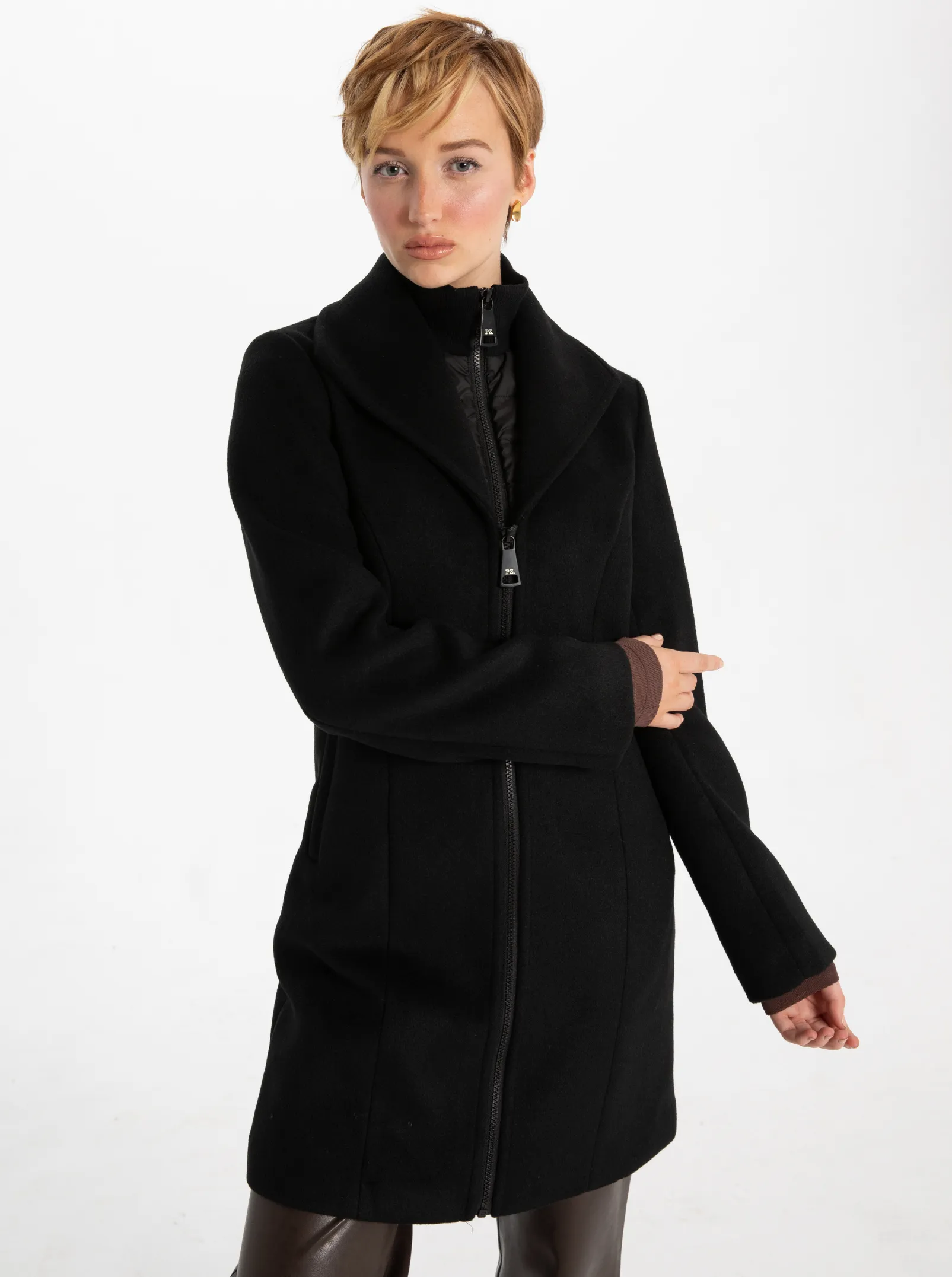 SERENA Melton Long Coat Manteau Long en Melton