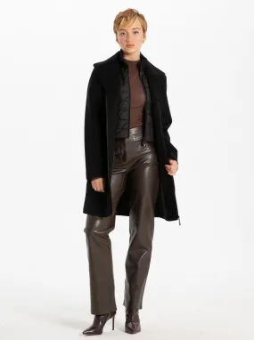 SERENA Melton Long Coat Manteau Long en Melton