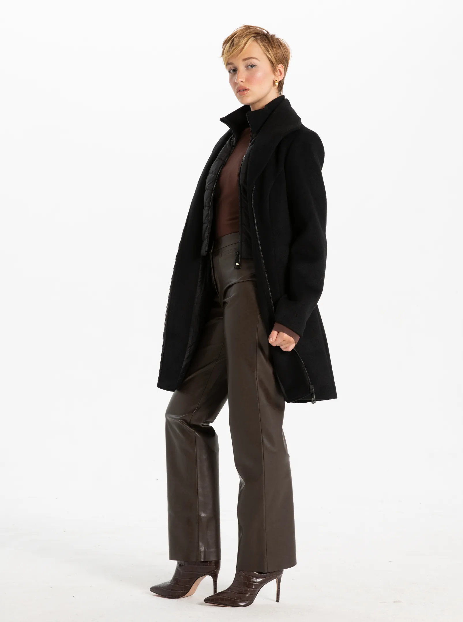 SERENA Melton Long Coat Manteau Long en Melton