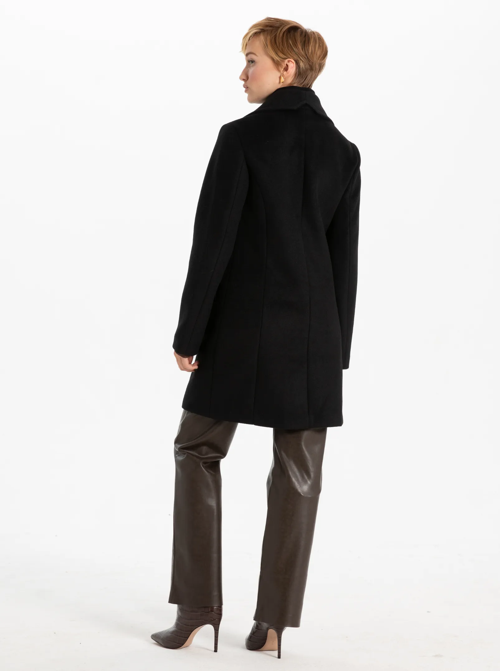 SERENA Melton Long Coat Manteau Long en Melton