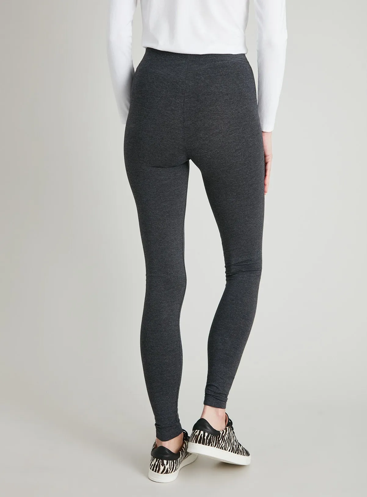 Shop Grey Marl Soft Touch Leggings 24S Online | Tu