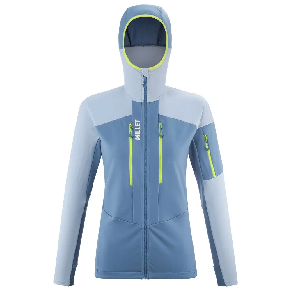 Ski Jacket Millet Coronet Blue Iceberg Pierra Ment Hoodie.