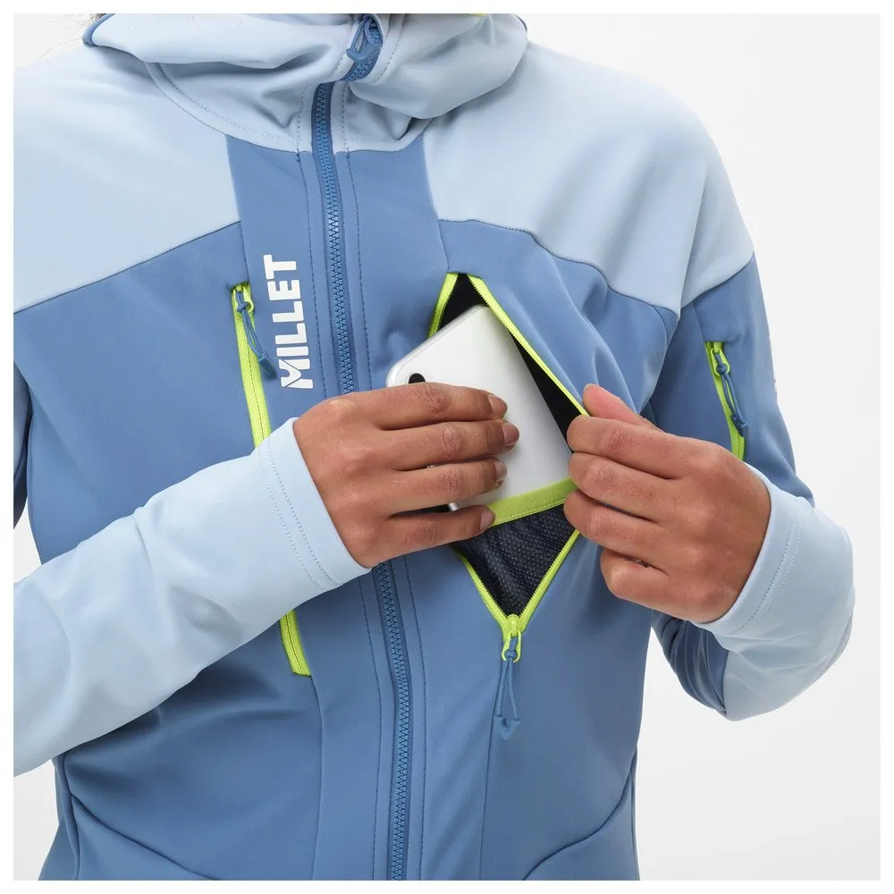 Ski Jacket Millet Coronet Blue Iceberg Pierra Ment Hoodie.