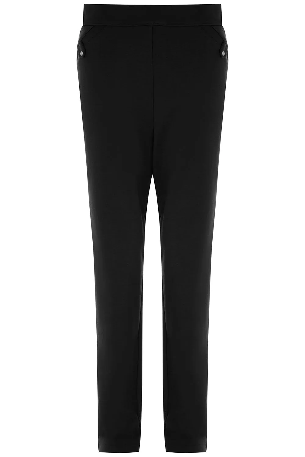 Slim Fit Ponte Trousers with Elasticated Waist