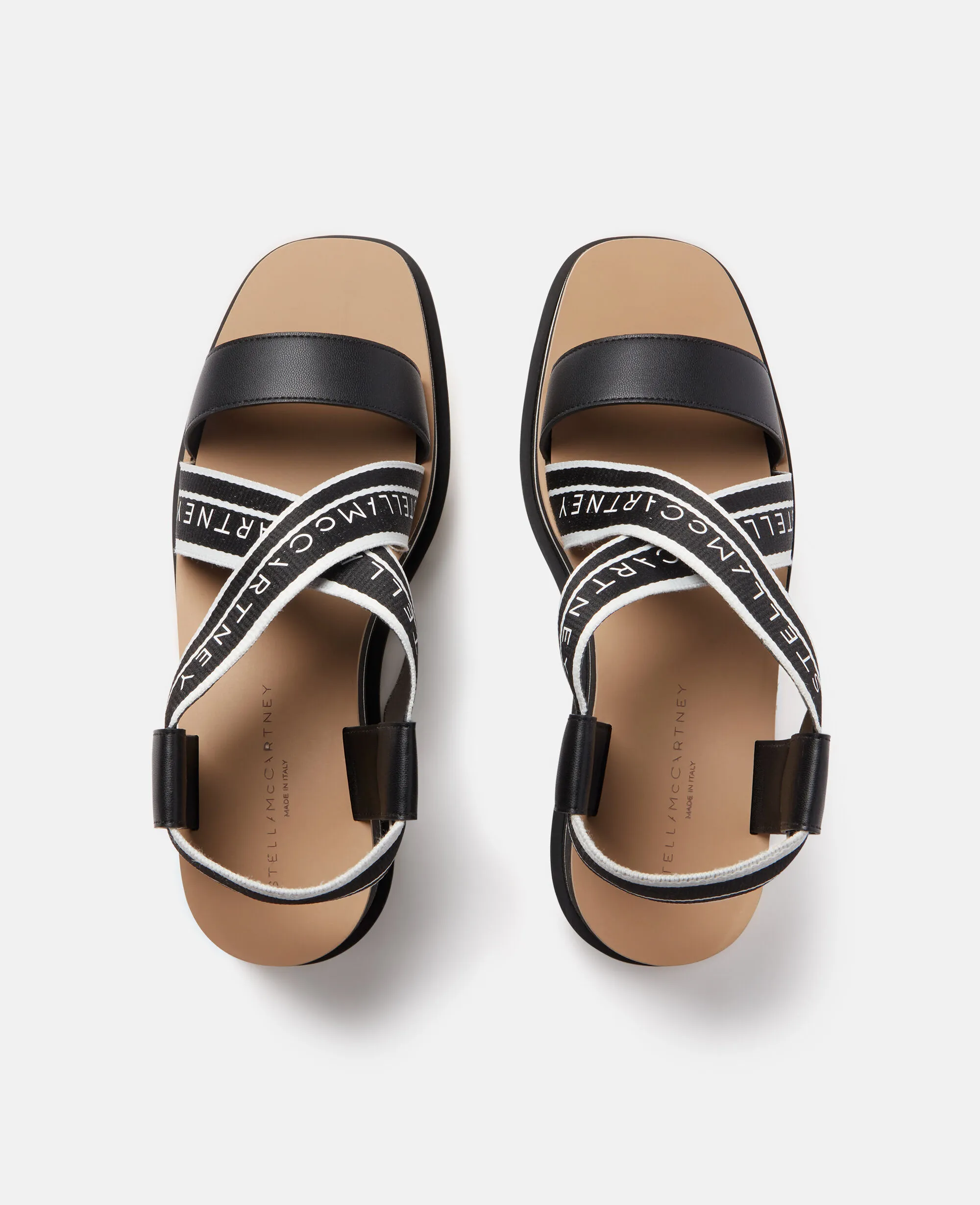 Sneak-Elyse Striped Platform Sandals