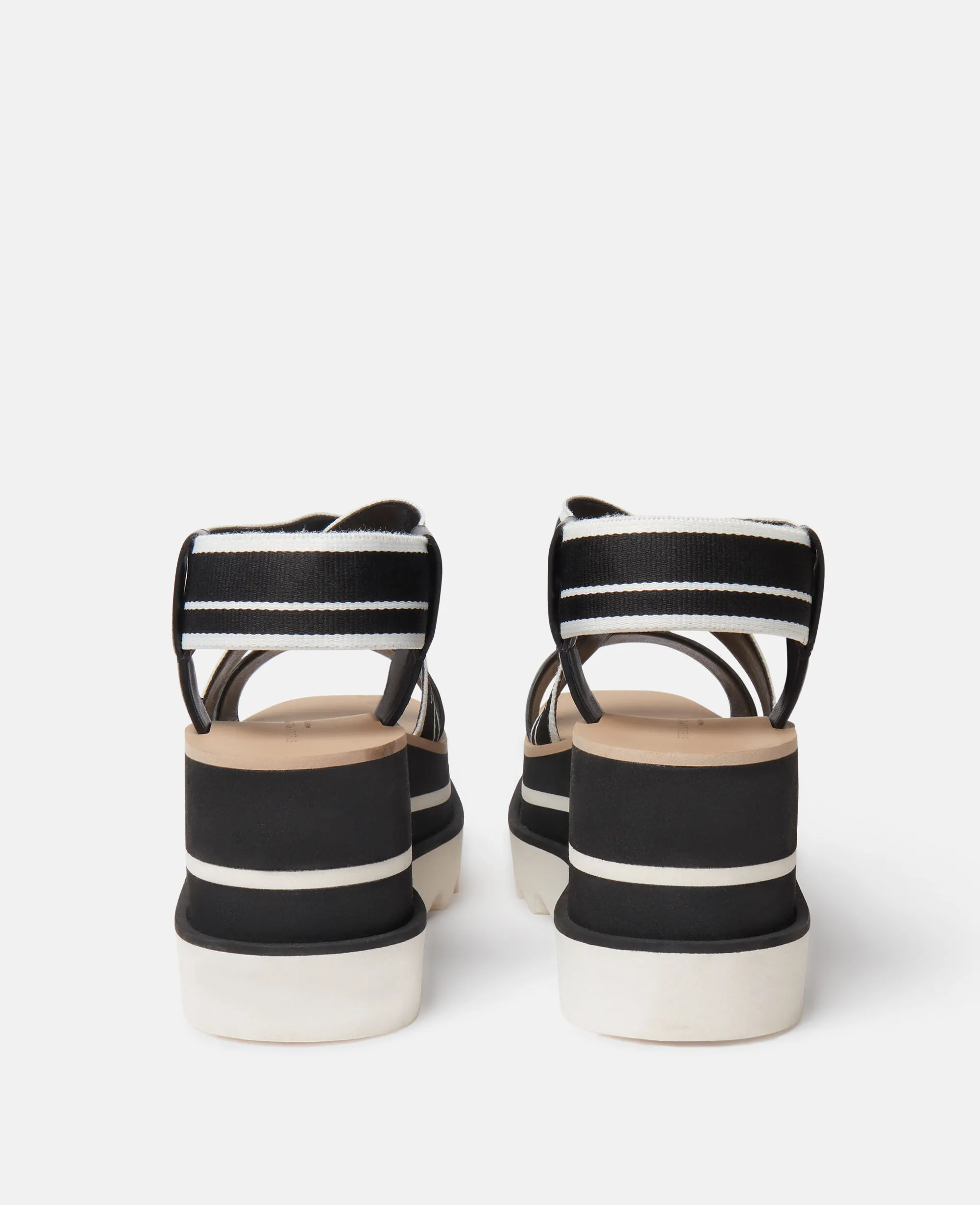 Sneak-Elyse Striped Platform Sandals