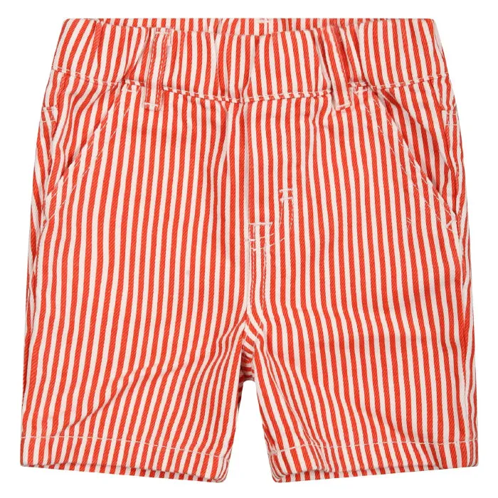 Stella McCartney Red And White Stripes Baby Shorts