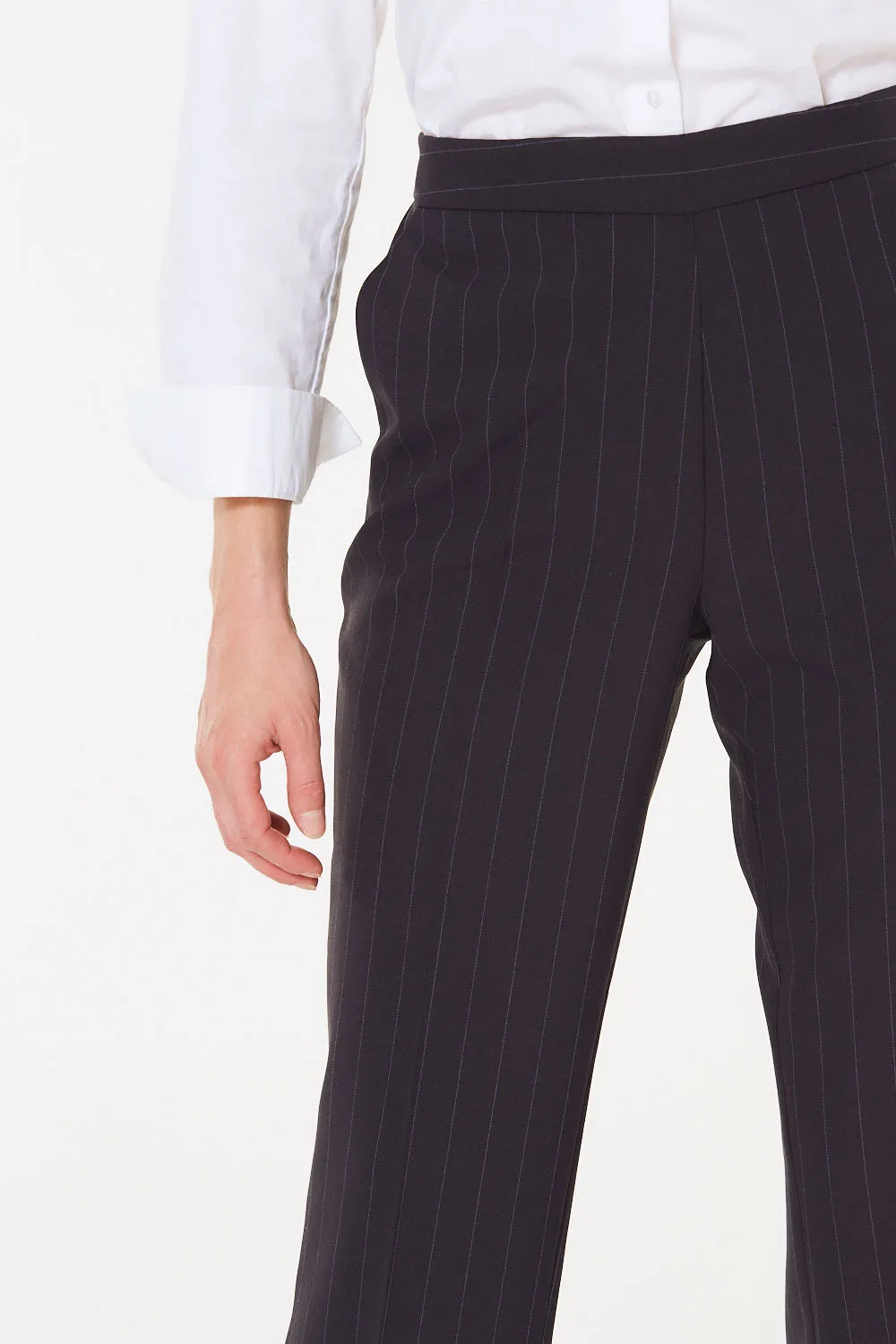 Stripe Pull On Elasticated Trousers